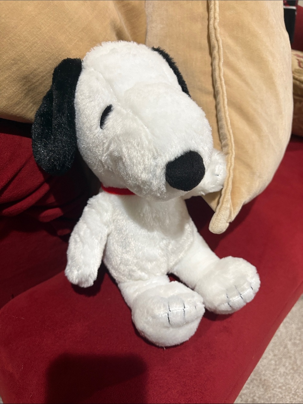 Peanuts Snoopy Plush Dog Toy - White with Black Accents